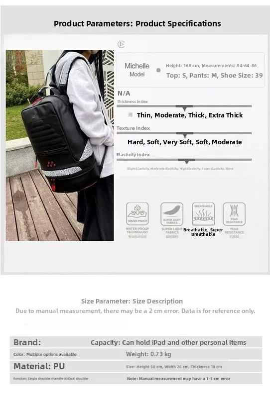 

Recommended AJ Baskeall Bapa Large Capaci Sports Trend Bag Travel Bag Student Bookbag ex Polyester oulder Strap