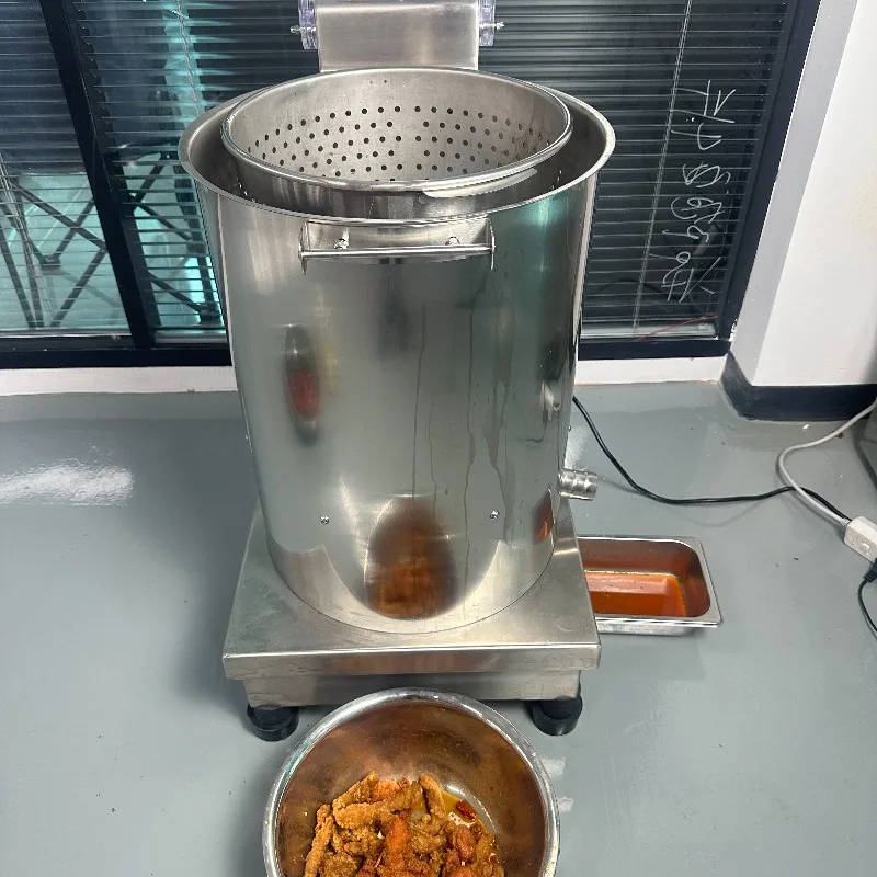 Máquina eléctrica desengrasadora de acero inoxidable para brochetas de pollo frito, brochetas picantes y aceite de chile
