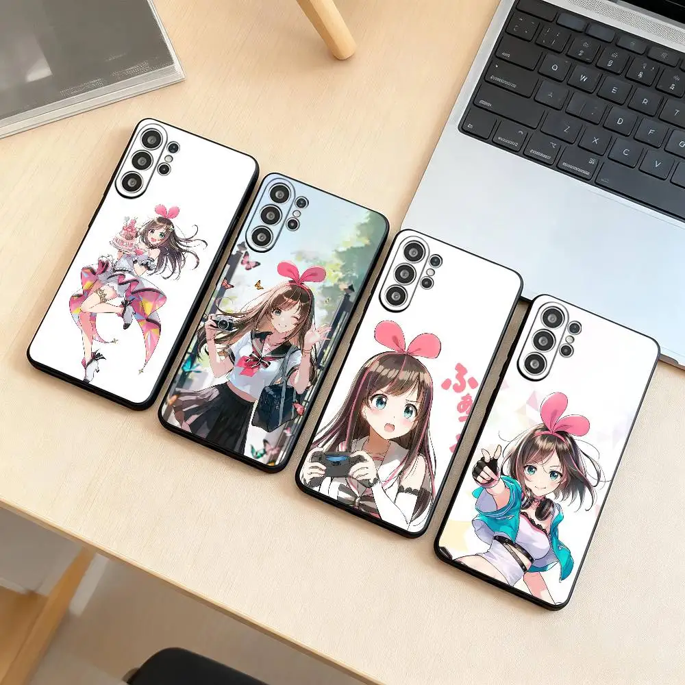 VTuber Kizuna-A AI  Phone Case Black Silicone Soft For Samsung S25,S24,S21,S22,S23,S30,Ultra,S20,Plus,Fe,Lite Gift