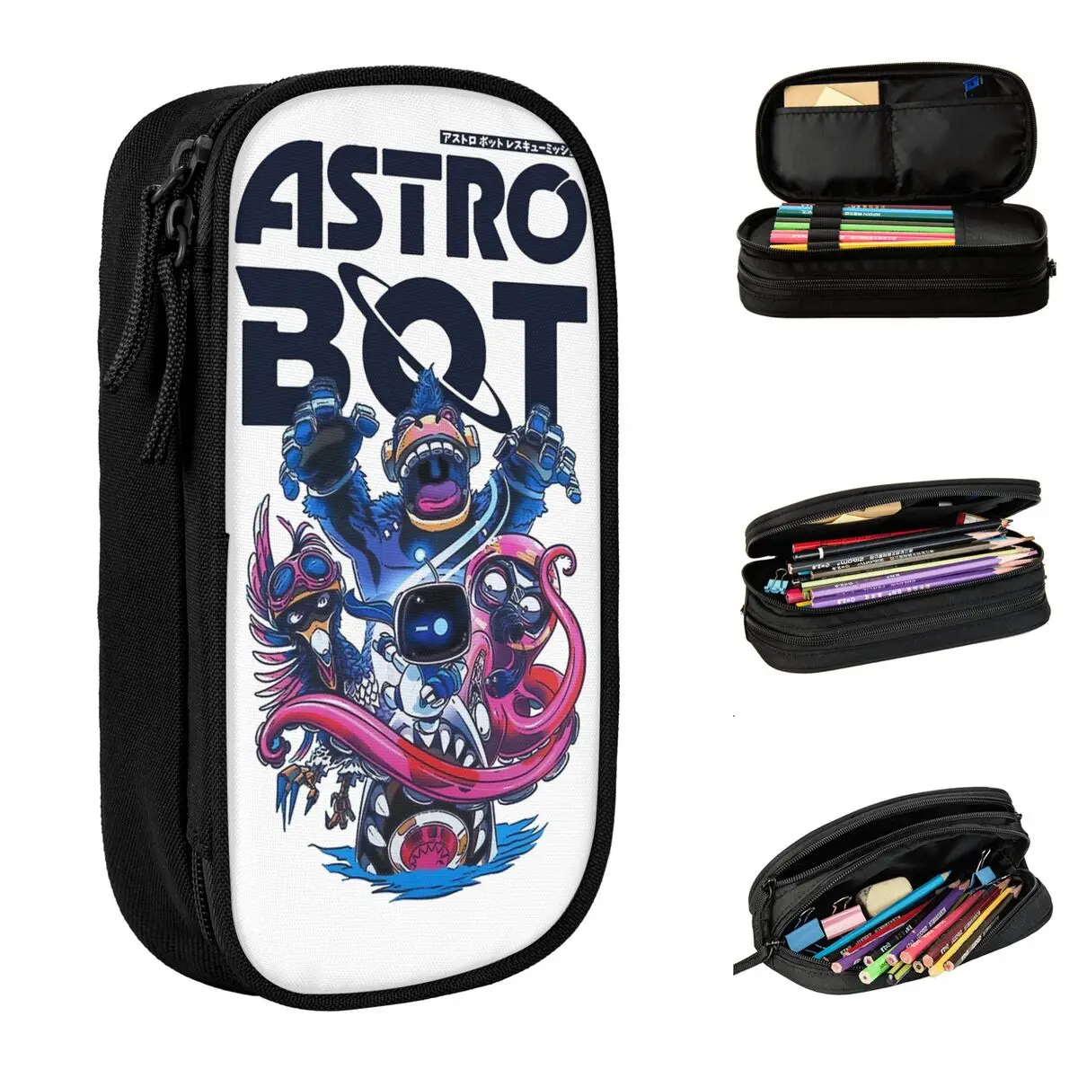 

New Astro Bot Robot Pencil Cases Astrobot Pencilcases Pen Box for Student Big Capacity Bags Office Gifts Stationery