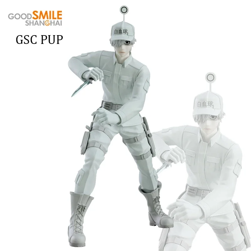 

In Stock Original GOOD SMILE Cells At Work! White Blood Cell GSC PUP Anime Figure Dolls 19Cm Pvc Action Model Toys for Boys Gift