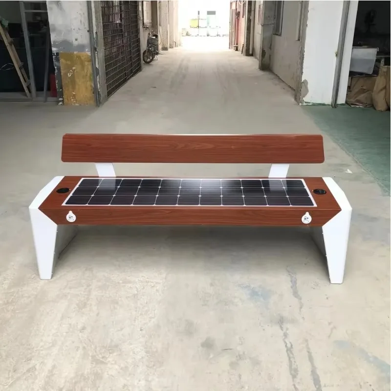 Smart solar workbench with intelligence system, wireless phone charging function