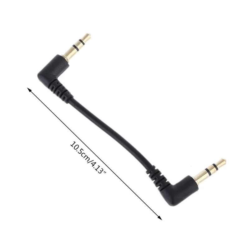 24cm podwójne 90 stopni nylonowe 3.5mm do 3.5mm męskie gniazdo Audio kabel samochodowy Aux do Samsung Xiaomi MP3 głośnik telefon tablety