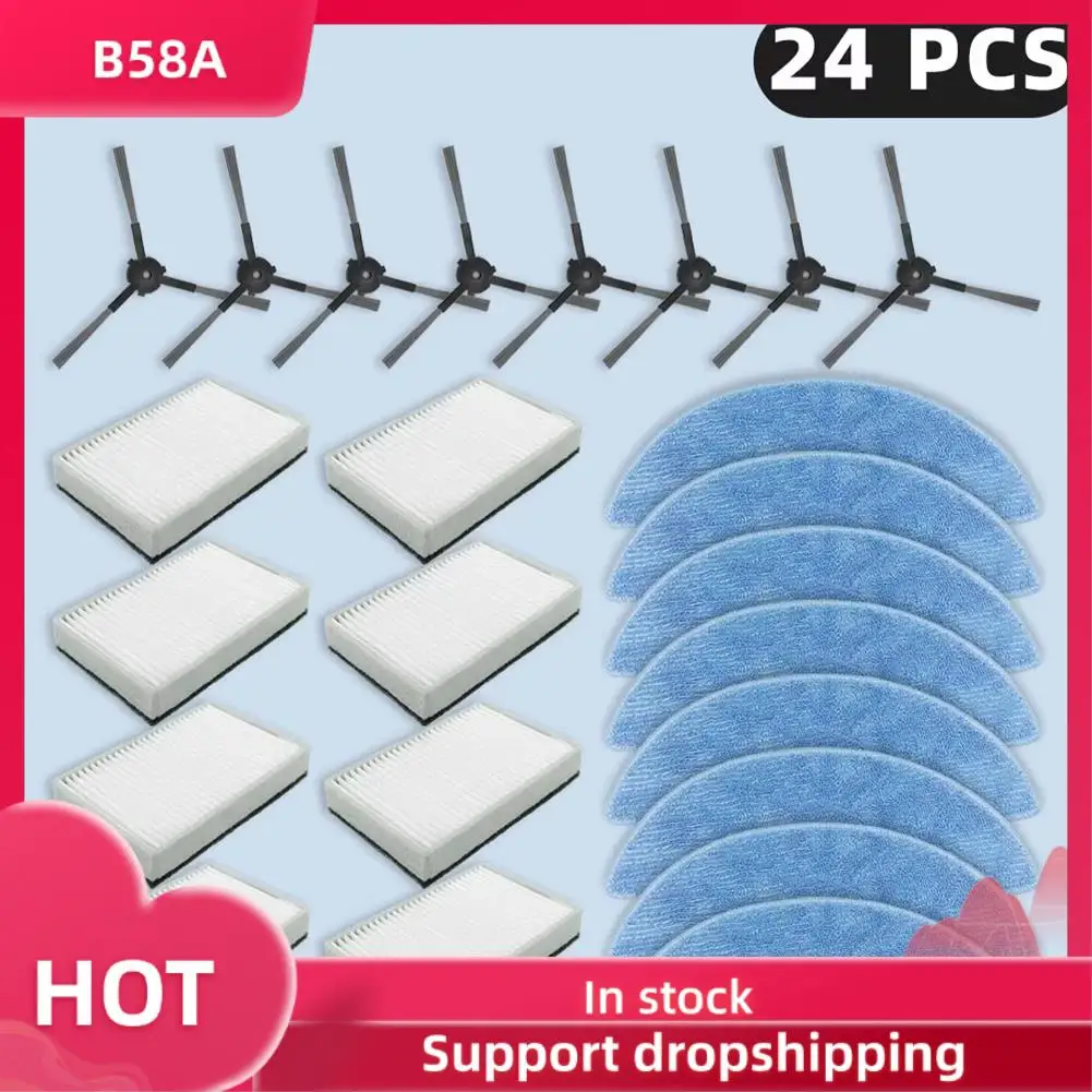 

B58A, совместимые с ECOVACS YEEDI Y1 PLUS/Y1 PRO PLUS, запасные части, боковая щетка, фильтр Hepa, аксессуары для швабры