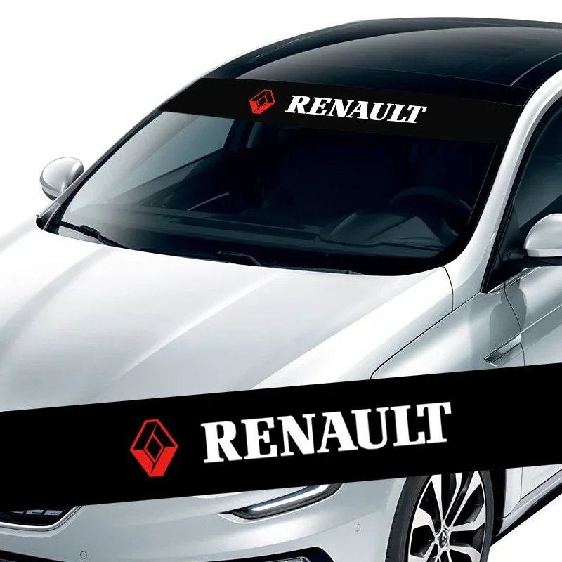 New Car Front and rear windshield shade decorative sticker For Renault Megane 2 3 4 Twingo Clio Talisman Captur Trafic Scenic 2