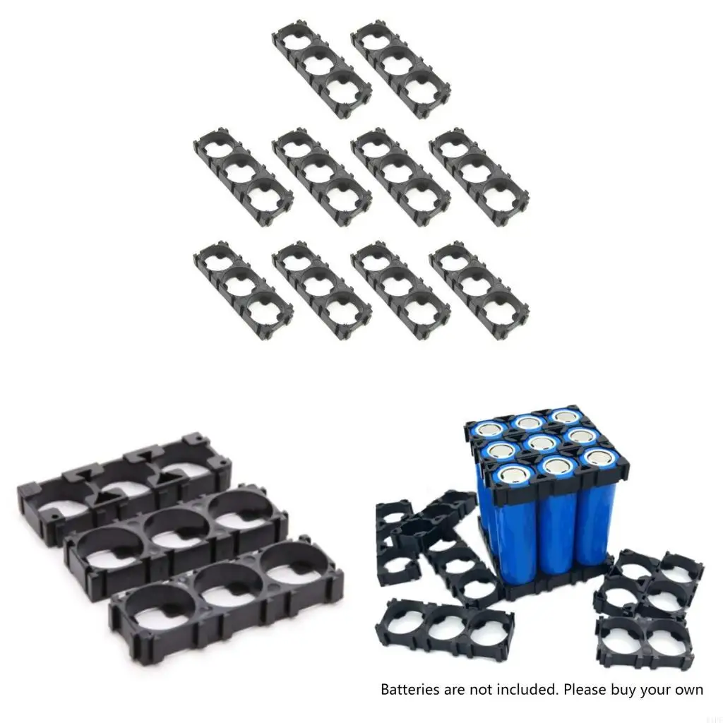 E1PF 10 18650 Battery Cell Holder Safety Spacer Radiating Bracket Storage Rack