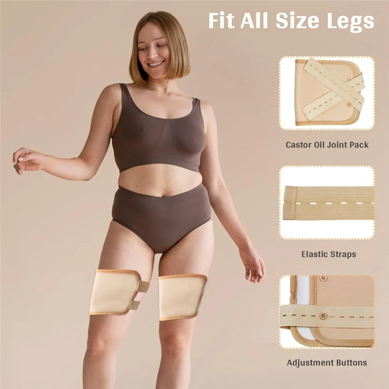 Paquete de juntas de aceite de ricino de A94E-2 piezas, paquete de cuidado de piernas de aceite esencial, paquete de mano de aceite de ricino alemán a prueba de fugas, reutilizable, color caqui