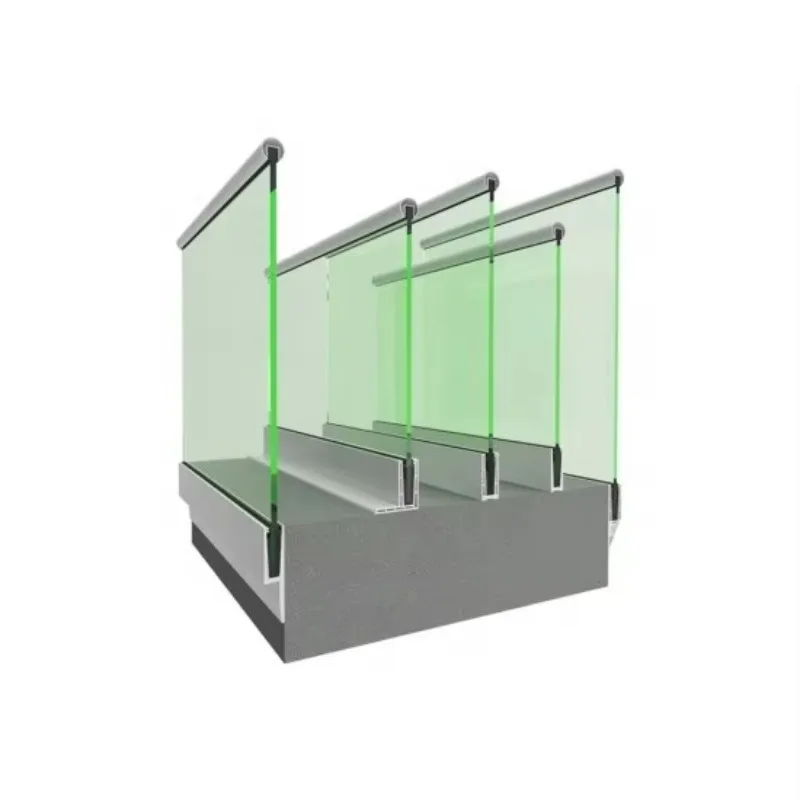 Semi Frameless Balustrade Floor Deck Mounted Glass Balustrade U Channel