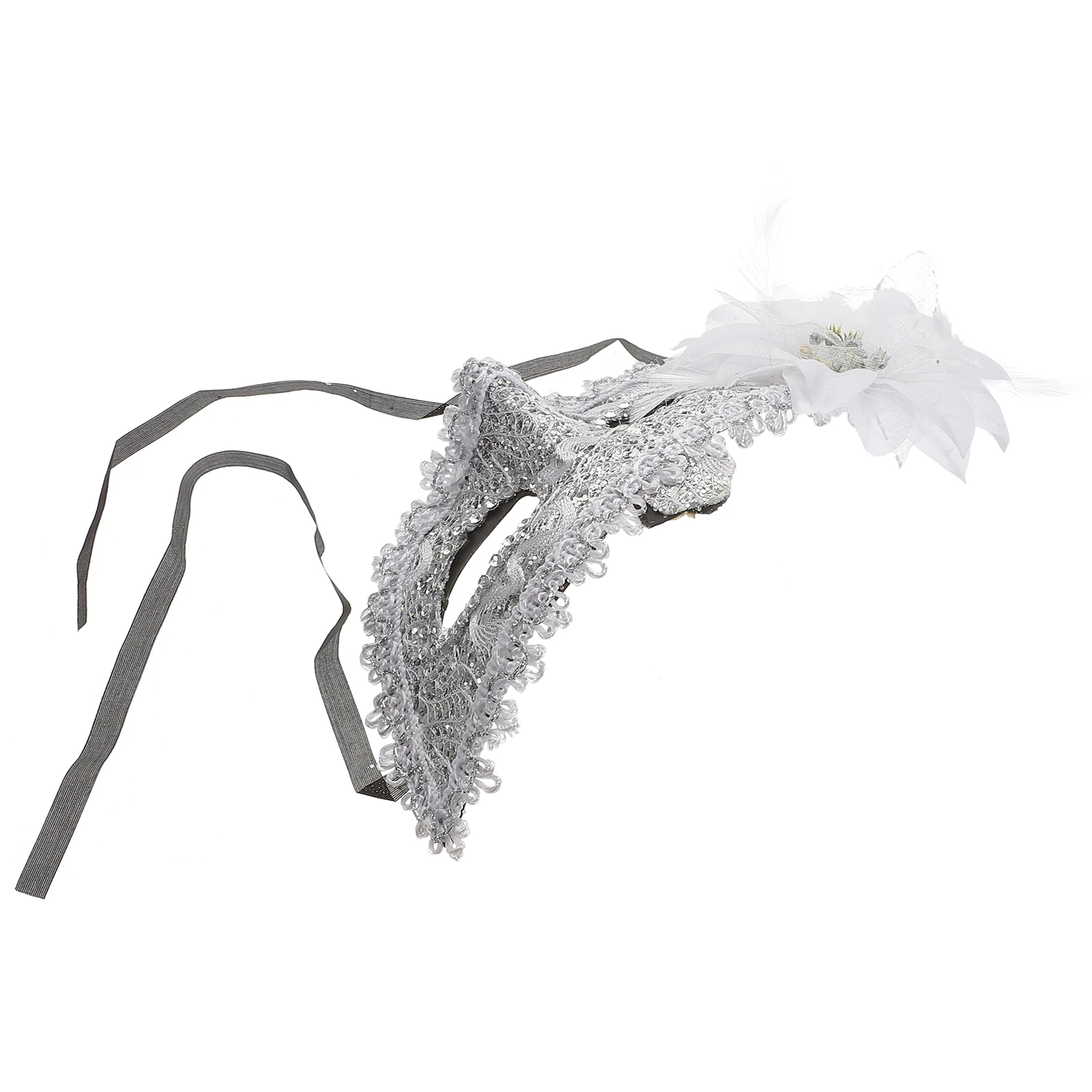 

Elegant Flower Crystal Rhinestones Venetian Lace Face Mask For Halloween Masquerade Costume Party Durable Hard