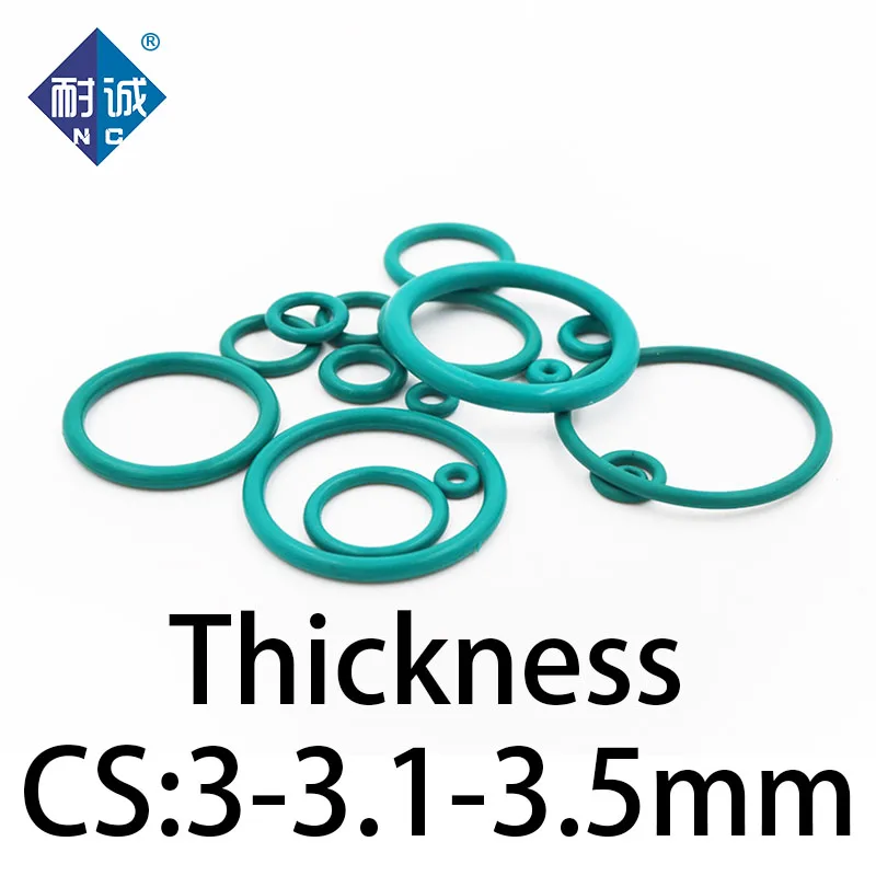 O-ring thickness 3/3.1/3.5mm CS fluororubber FKM sealing temperature resistant gasket rubber ring complete in specifications