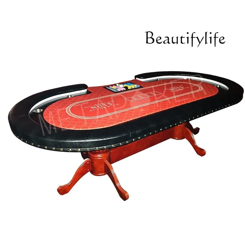 

FG52Tavolo da poker Texas piegato a metà, pieghevole da con trucioli personalizzati, tavolo da poker tedesco speciale