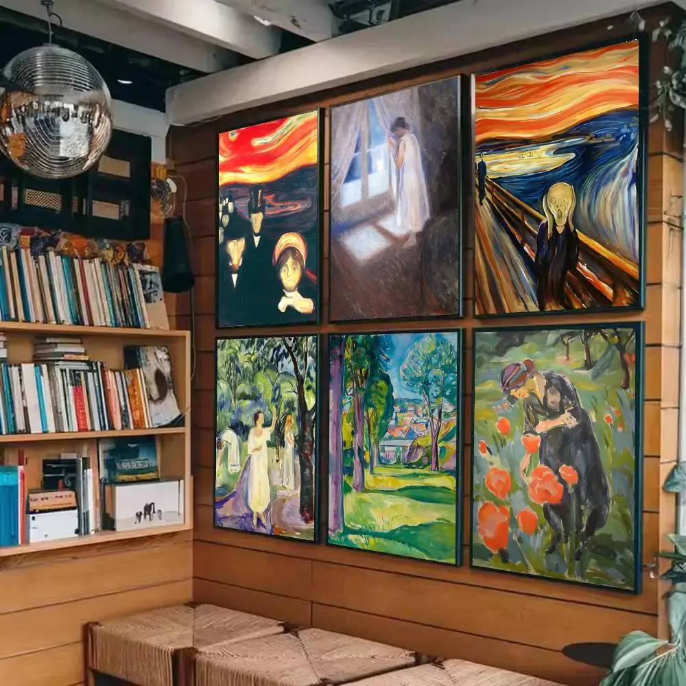 The Painter Edvard Munch-M Poster Self-adhesive Painting With Prints Home Bedroom Living Room Decoration Holiday Gifts