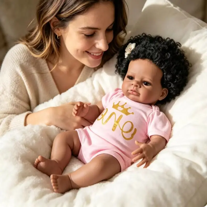 Poupées Reborn - Poupée bébé réaliste et mignonne de 20 pouces, poupées bébé réalistes avec accessoires complets, parfaites pour câliner, jouer et offrir en cadeau