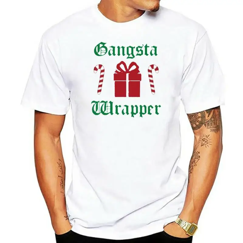 Men tshirt Gangsta Wrapper Christmas   Christmas   T Shirt women T-Shirt tees top