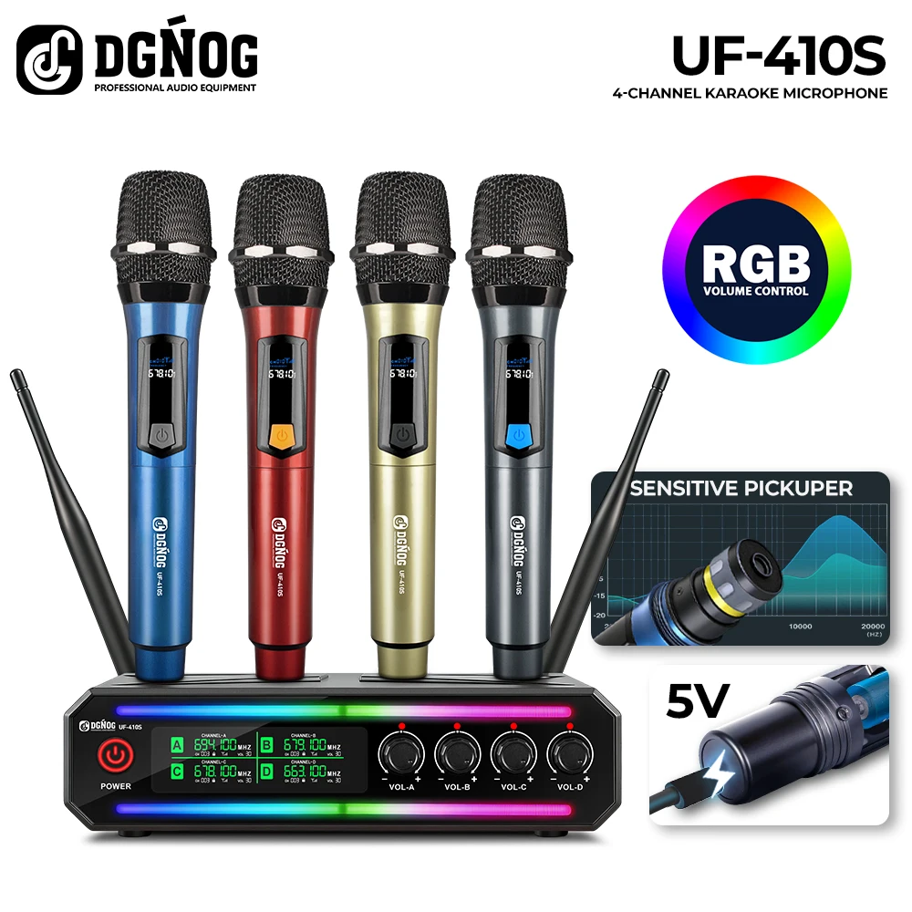sistema-microfonico-wireless-uhf-a-4-canali-ricaricabile-con-microfoni-portatili-per-karaoke-chiesa-feste-altoparlanti-dgnog-uf-410s