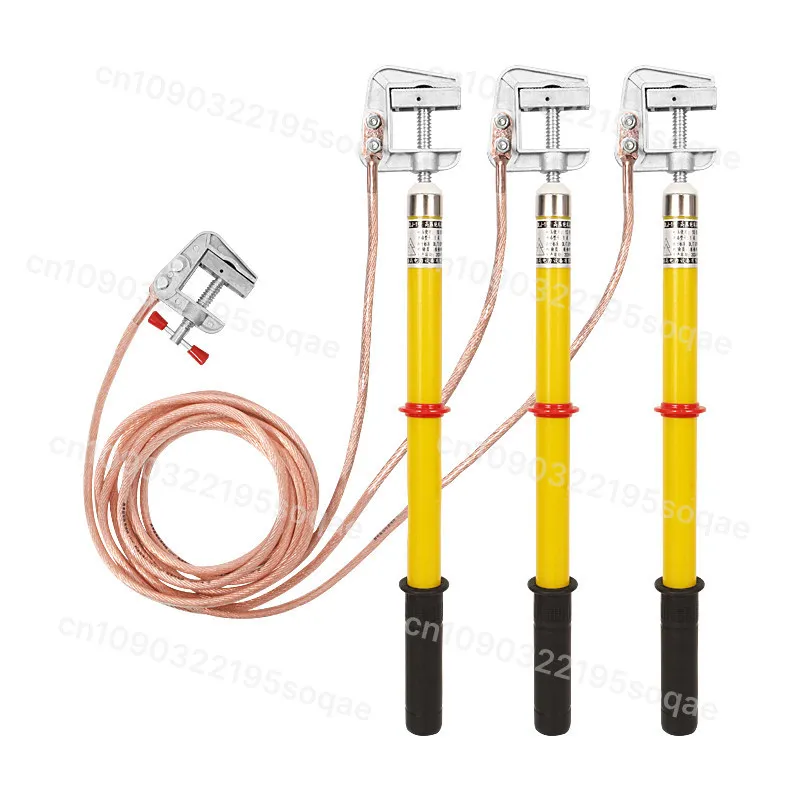 10KV High Voltage Soft Copper Grounding Wire Matching Ground Rod For Power Station Distribution Room Safety Earthing Tool