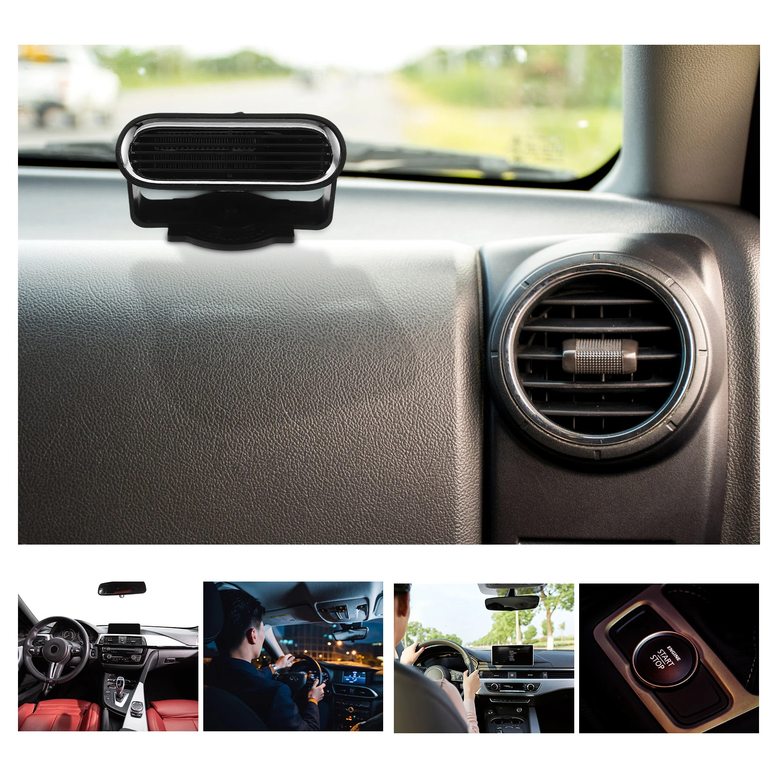 

1 pc Car Heater Abs Copper Fast Heating Windshield Heater Auto Defogging Demister Portable Dryer For Vehicle