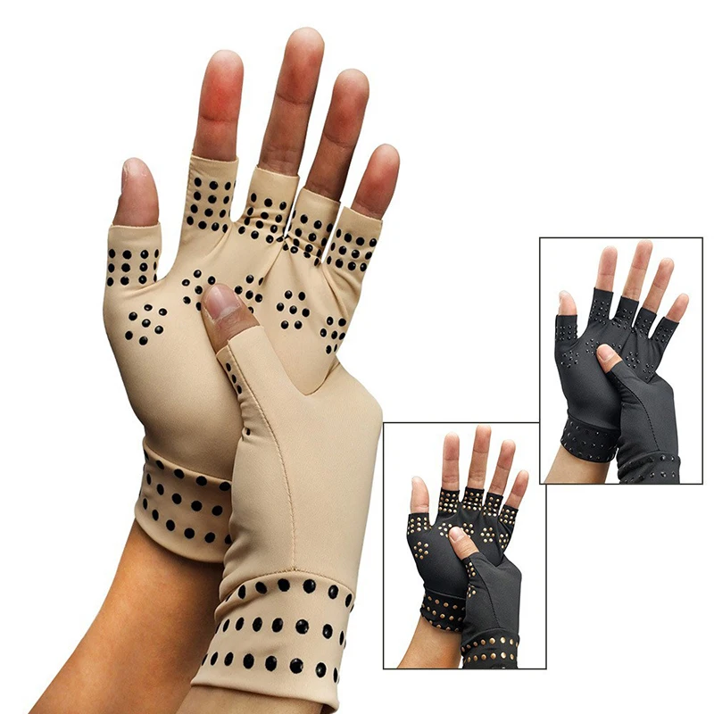 Guantes magnéticos de terapia de compresión para la salud, antiartritis, reumatoide, alivio del dolor de mano, Corrector de muñeca, masajeador de mano