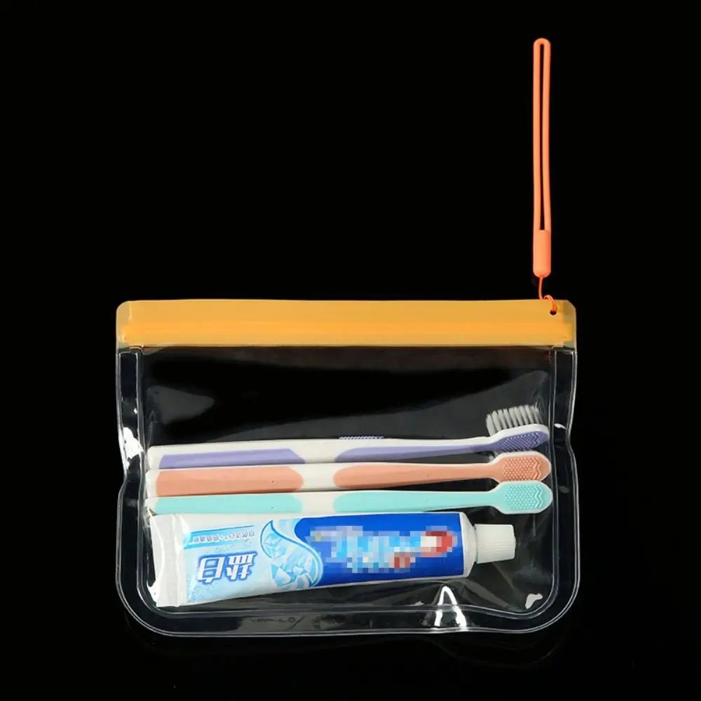 Sac de lavage de maquillage Transparent, 5 pièces, sac de passeport de voyage léger et étanche, sac de rangement de porte-cartes antivol EVA pour billets et téléphone
