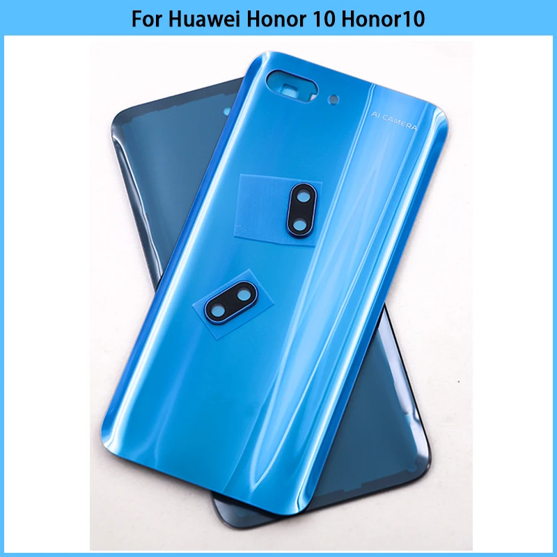 New For Huawei Honor 10 COL-L29 Battery Back Cover 3D Glass Panel Honor10 Rear Door Housing Case Glass With Camera Lens Replace