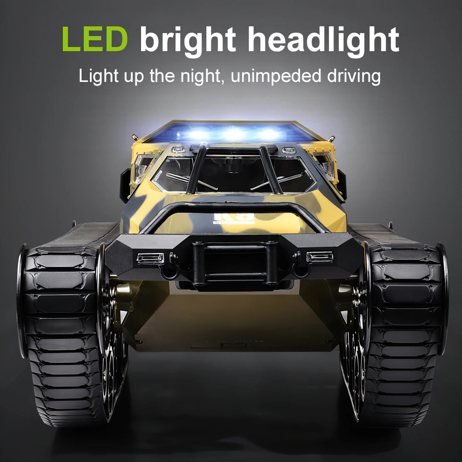 레이센트 RC 크롤러 1:12 스케일 2.4Ghz 무선 조종 탱크 4륜구동 360도 회전 ° 회전 드리프트 자동차 오프로드 모든 지형 RC 트럭 배터리 2개