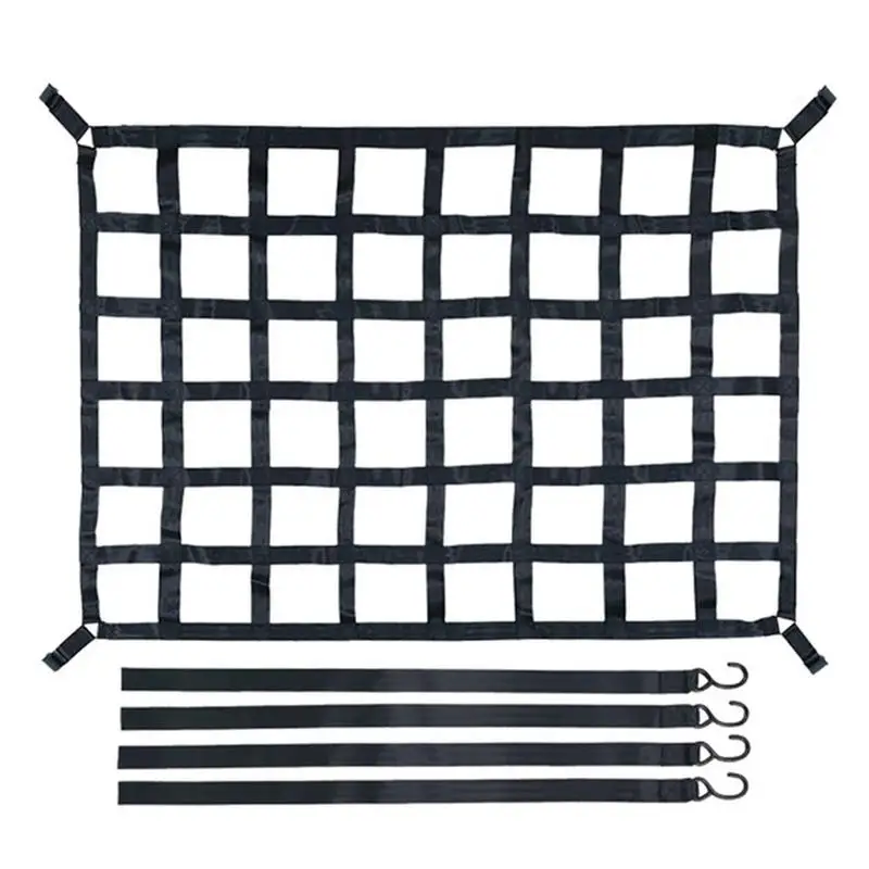 

Roof Rack Cargo Net 4 X 4 Cargo Netting Heavy Duty Heavy Duty Small Bungee Net Mesh Stretches To 12 X 18Compatible With Pickup