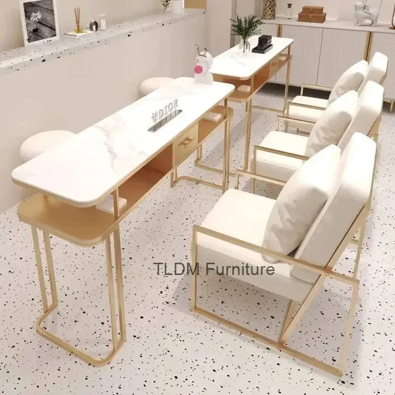 

Set And Gold For Manicure Chair Table Table Nail Table Nails Salon De Belleza Mobiliario Commercial Furniture