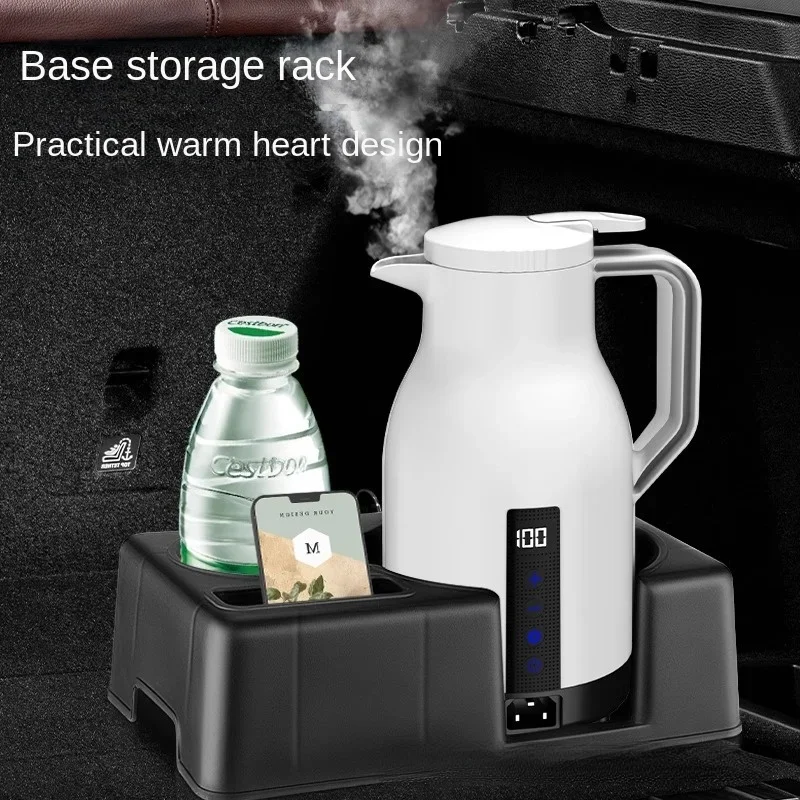 12V 24V 220V Car Water Boiling Electric Kettle Trucks with Quick Boiling and Insulation Fast Heating Car Electric Kettle 1000ML