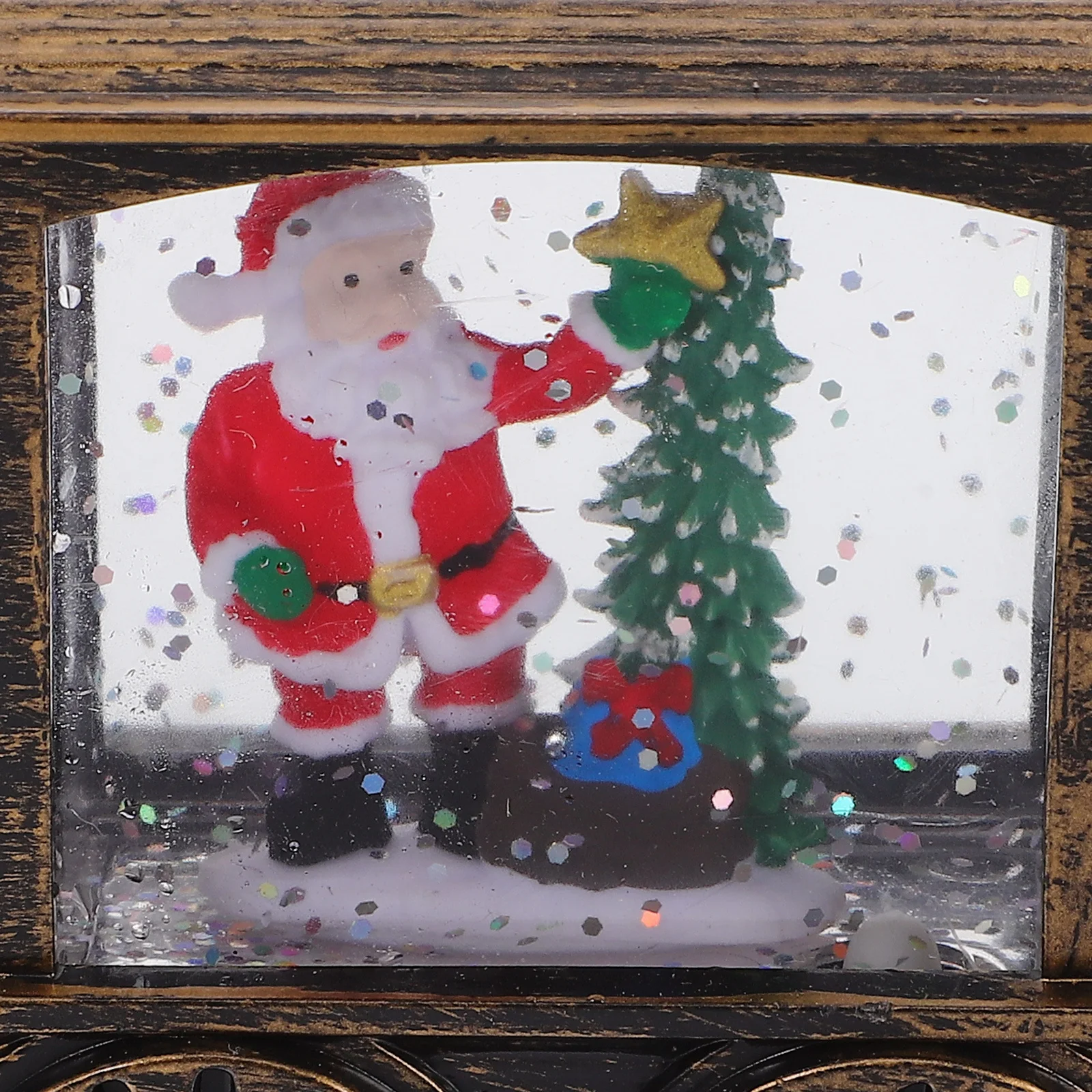 عيد الميلاد مضاءة رأس القطار زخرفة ليلة ضوء سنو غلوب عطلة الديكور داخلي الجدول محور عيد الميلاد سنو غلوب