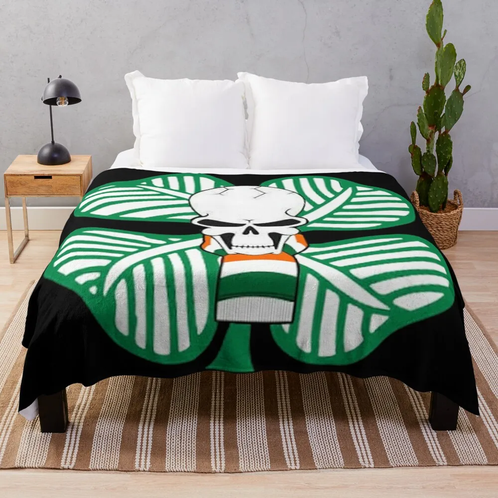 Classy Green Brigade Logo Throw Blanket Bed Fashionable Blanket Weighted Blanket Fluffy Soft Blankets