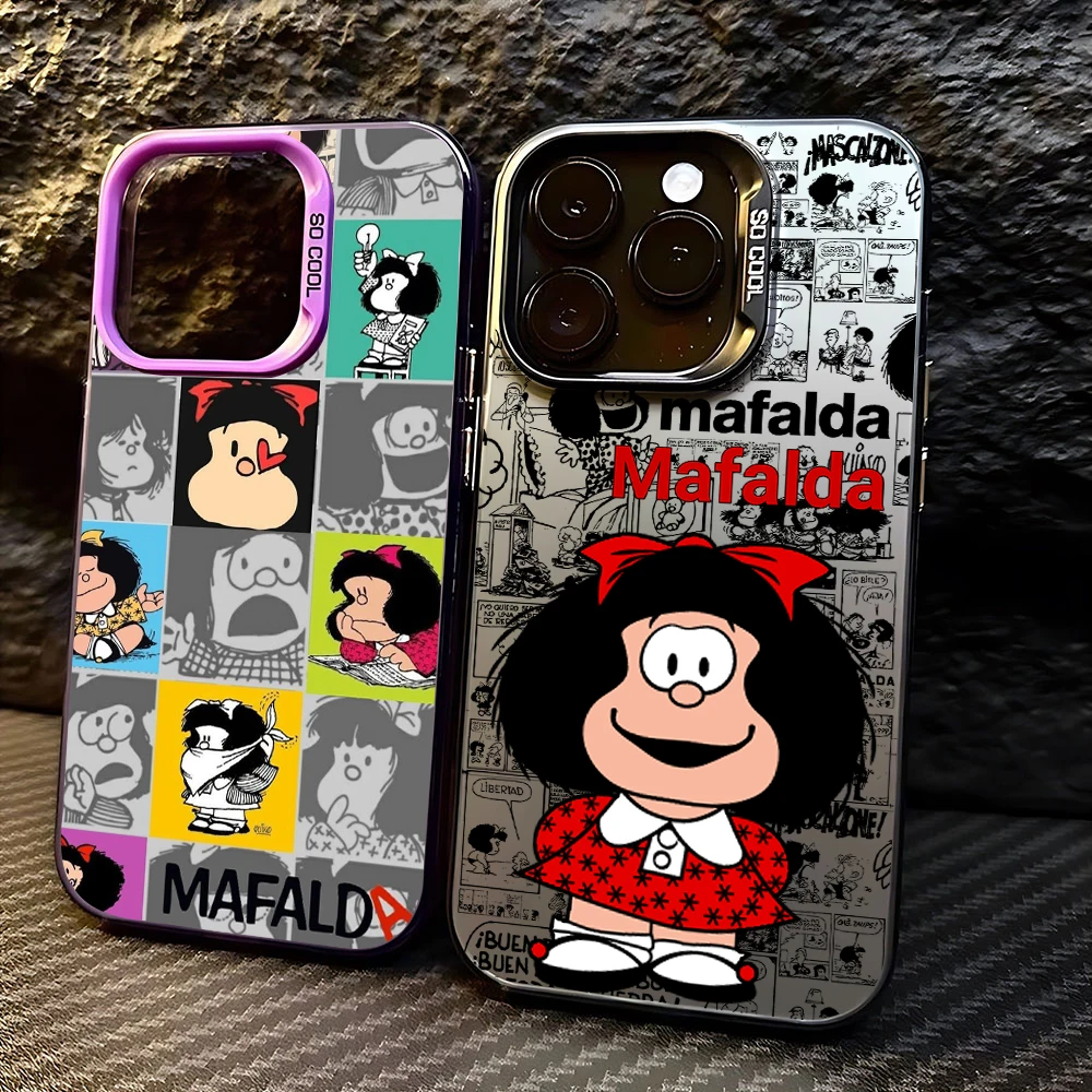 Funda de teléfono Anime Girl M-Mafalda para Xiaomi Redmi Note 7 8 9 9S 10 11 12 13 14 15 Pro Plus 4G 5G, funda trasera mate anticaída