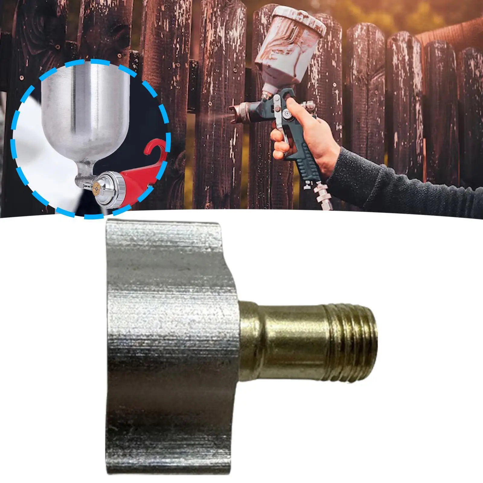 Spray cup converter adapter, effective sealing connection, paint cup connector,