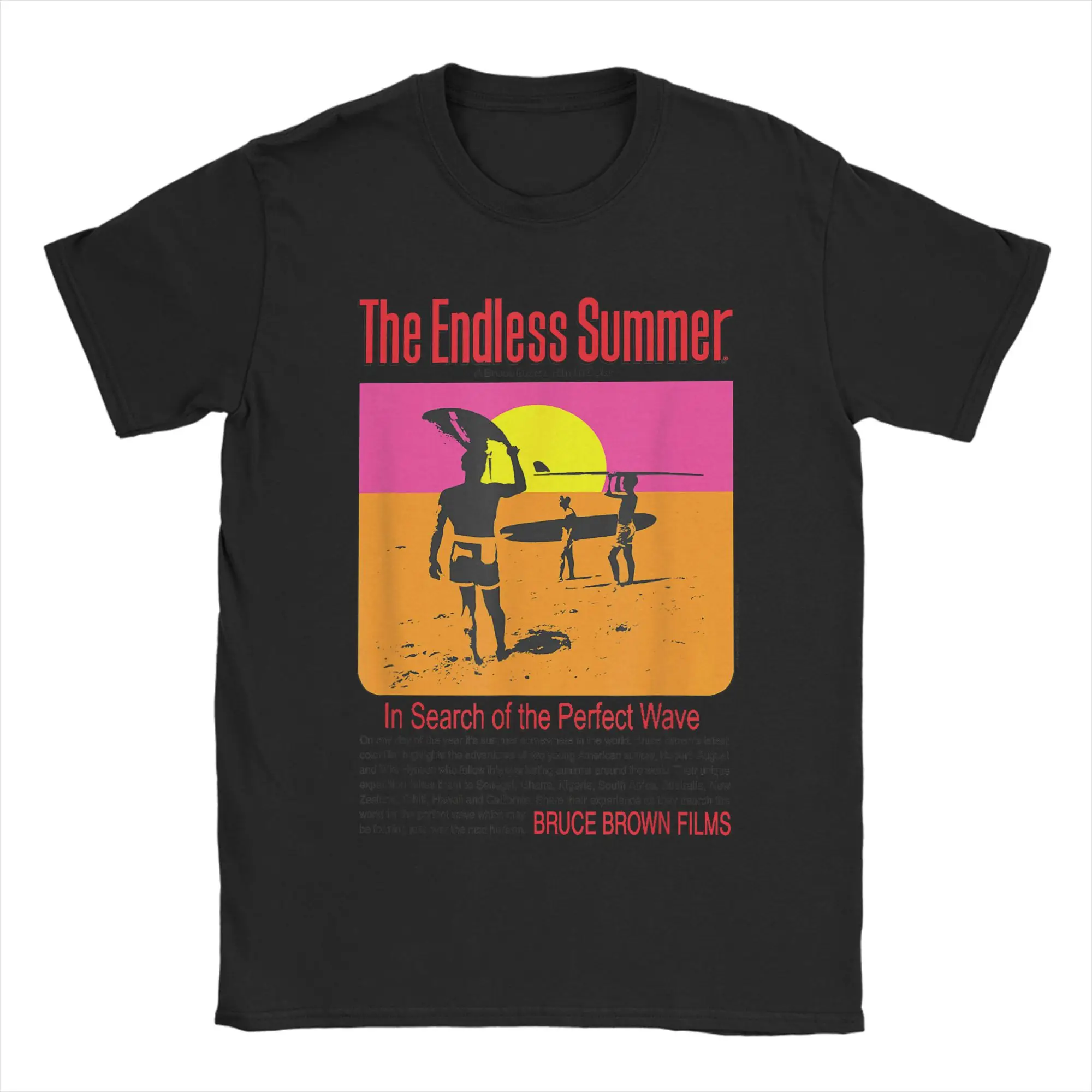 The Endless Summer 1966 Classic Surf Movie 60s Men T Shirts Tee Shirt Short Sleeve O Neck T-Shirts Cotton Printed Clothes