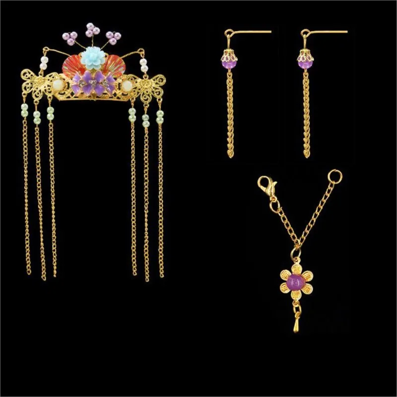 2025 neue Kreative 30 cm Puppe Alte Kostüm Kopfschmuck Chinesische Alte Puppe Zubehör Kopfschmuck Dekoration Puppe Kopfbedeckungen LI334