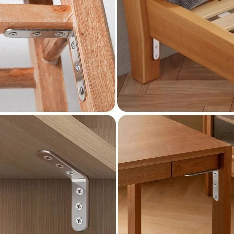 2pcs Heavy-Duty 90 องศา DIY วงเล็บรูปตัว L,เหมาะสําหรับเสริมตู้เฟอร์นิเจอร์ตู้เสื้อผ้าชั้นวางอุปกรณ์เสริม