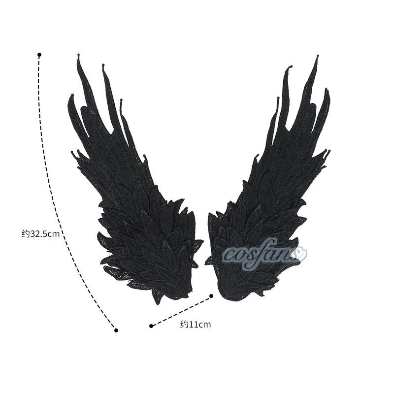 Black Devil Wings Cosplay Accessories Lolita Anime Angel Wing Feather Embroidery Headdress Halloween Party Costumes Hair Props
