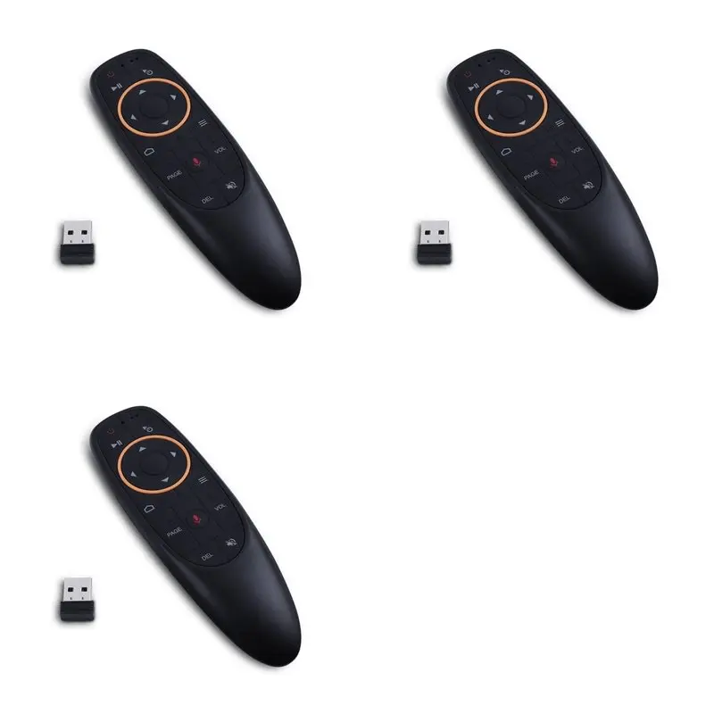 QWE-3X G10S Air Mouse Voice Remote Control 2.4G USB Receiver For Android TV BOX PC Gyro Sensing Mini Wireless Smart Remote