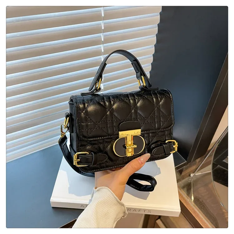 

2025 New Trendy Women's Small Square Bag - Textured, Portable Shoulder Messenger, Versatile