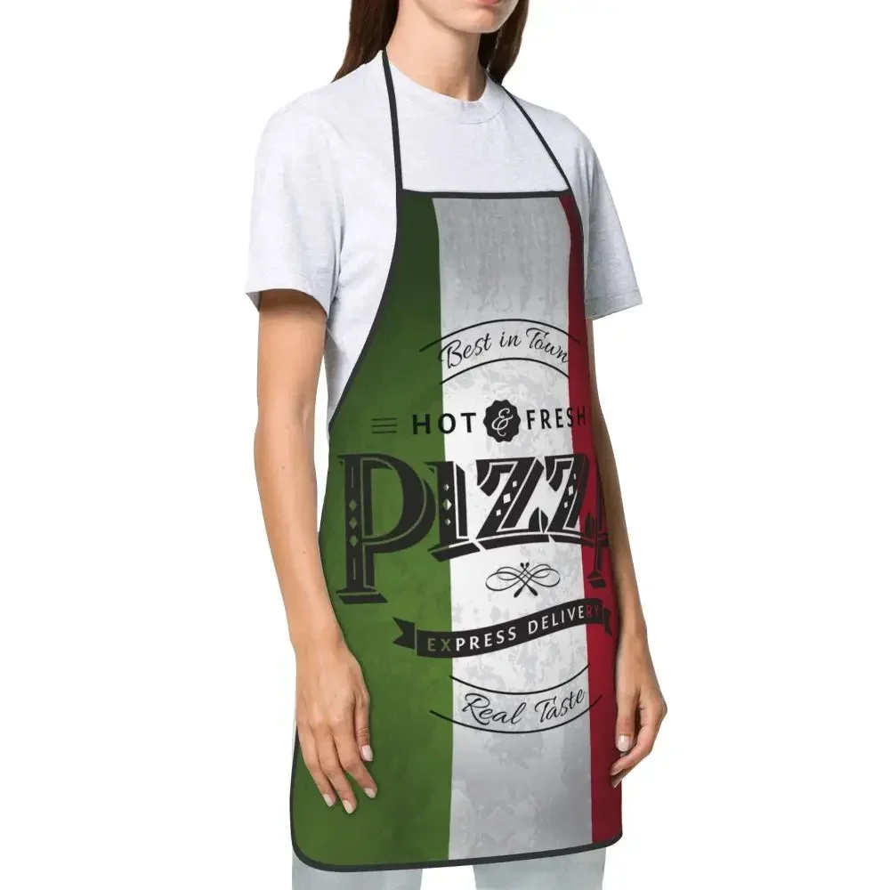 68X95cm Retro Italian Flag Pizza Aprons Men Women Italy Pride Adult Unisex Kitchen Chef Bib Cuisine Cooking Baking Gardening