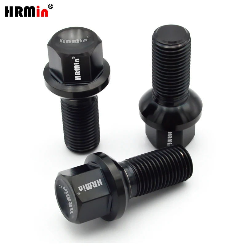 HRMin High quality (16+4+1)ps M14*1.5*28mm Gr.5 titanium Ball seat wheel titanium bolt hub bolt For Mercedes-Benz