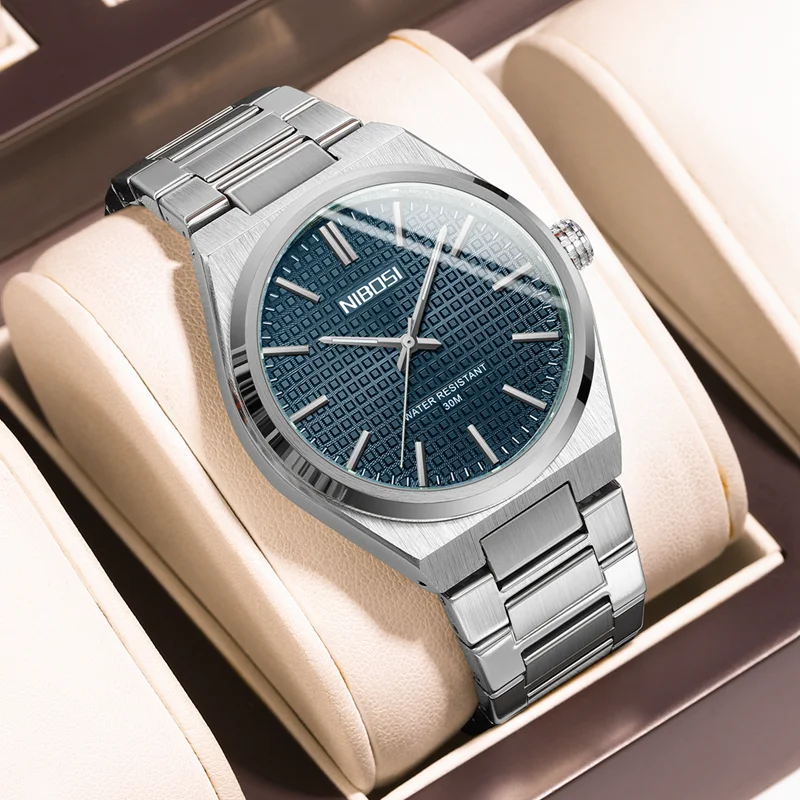 

NIBOSI Роскошные мужские наручные часы водостойкие светящиеся модные часы для мужчин мужские часы из нержавеющей стали кварцевые мужские часы спортивные