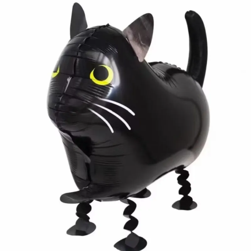 1Pcs Walking Animal Cat Aluminum Foil Balloon Cat Balloons For Cat Theme Party Baby Shower Wedding Birthday Anniversary Supply