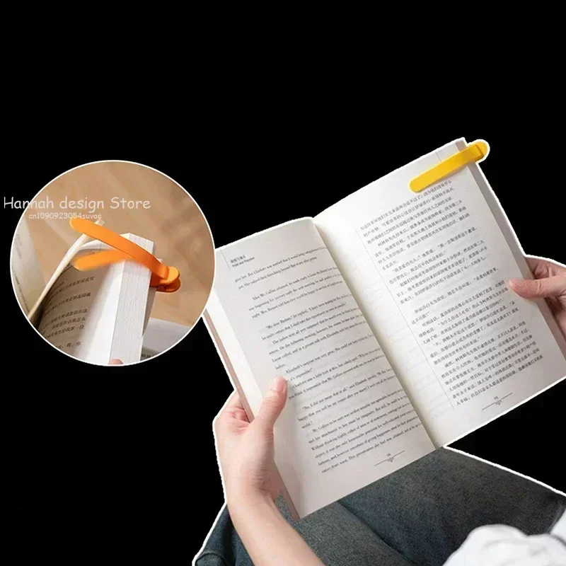 With Page Bookmark Clip Silicone Simple Book Insert Memory Follow Page Bookmark Automatic Record Page Reading Tool