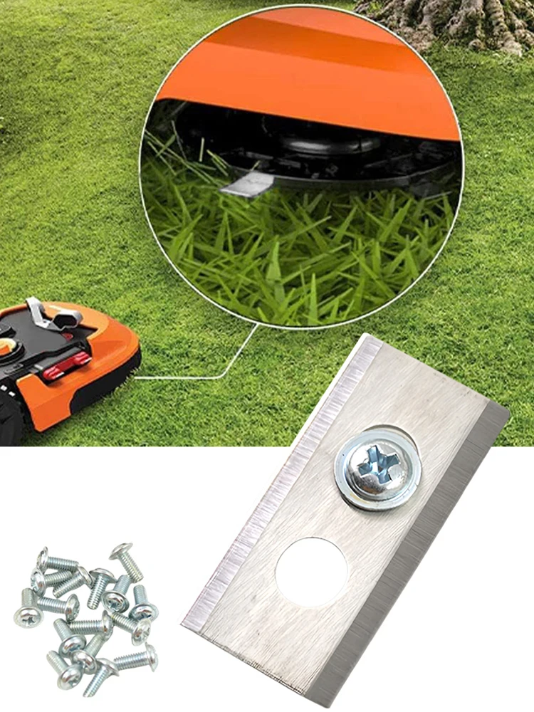 Cuchillas para cortacésped de 30/36 Uds., cuchillas para cortacésped de doble orificio de 0,6 MM de espesor, juego de cuchillas para cortacésped de acero inoxidable resistentes al desgaste, suministros para cortacésped