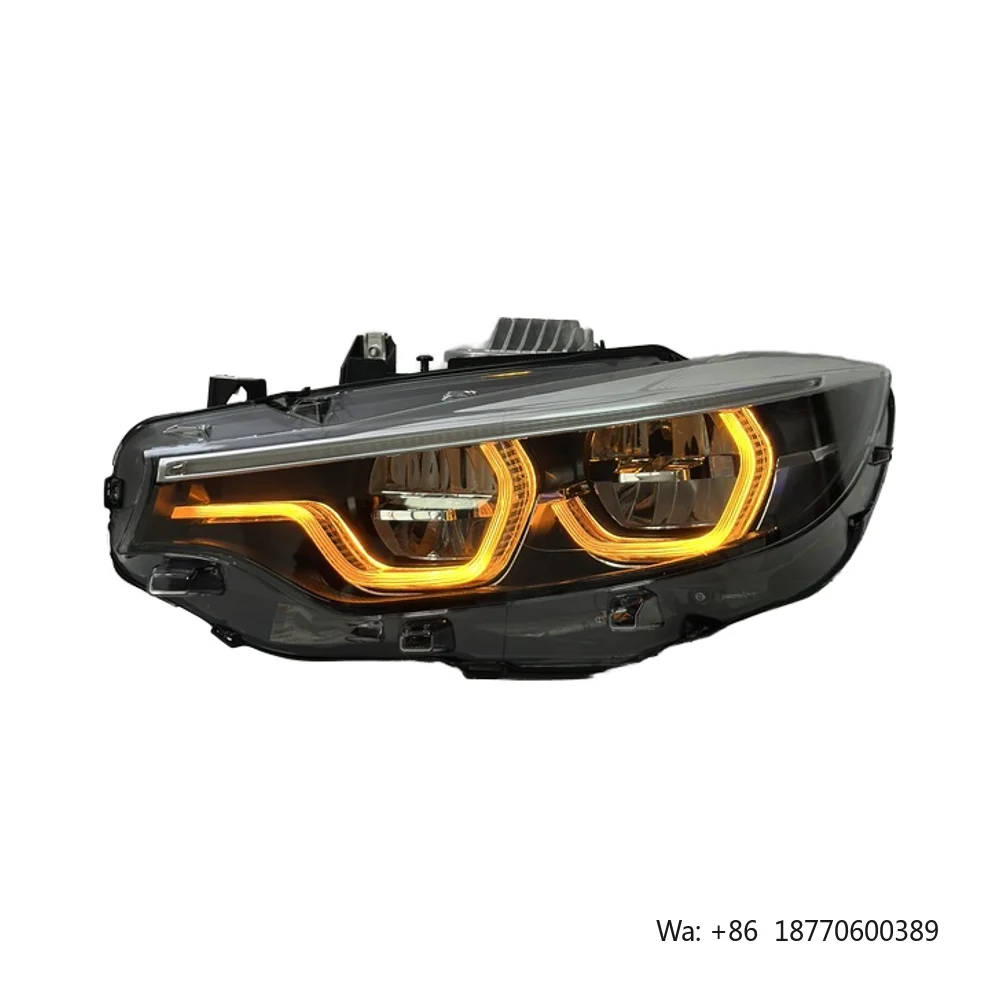 SJC V3 Style Amber Yellow White DRL Ikon Style LED Headlights for BMW 4 Series F32 M3 F80 Front Lights 1:1 Headlamp Triple-color