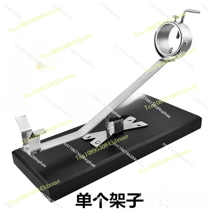 Solid wood lacquered ham rack All stainless steel 304 accessories can be adjusted for height and multi-angle cutting