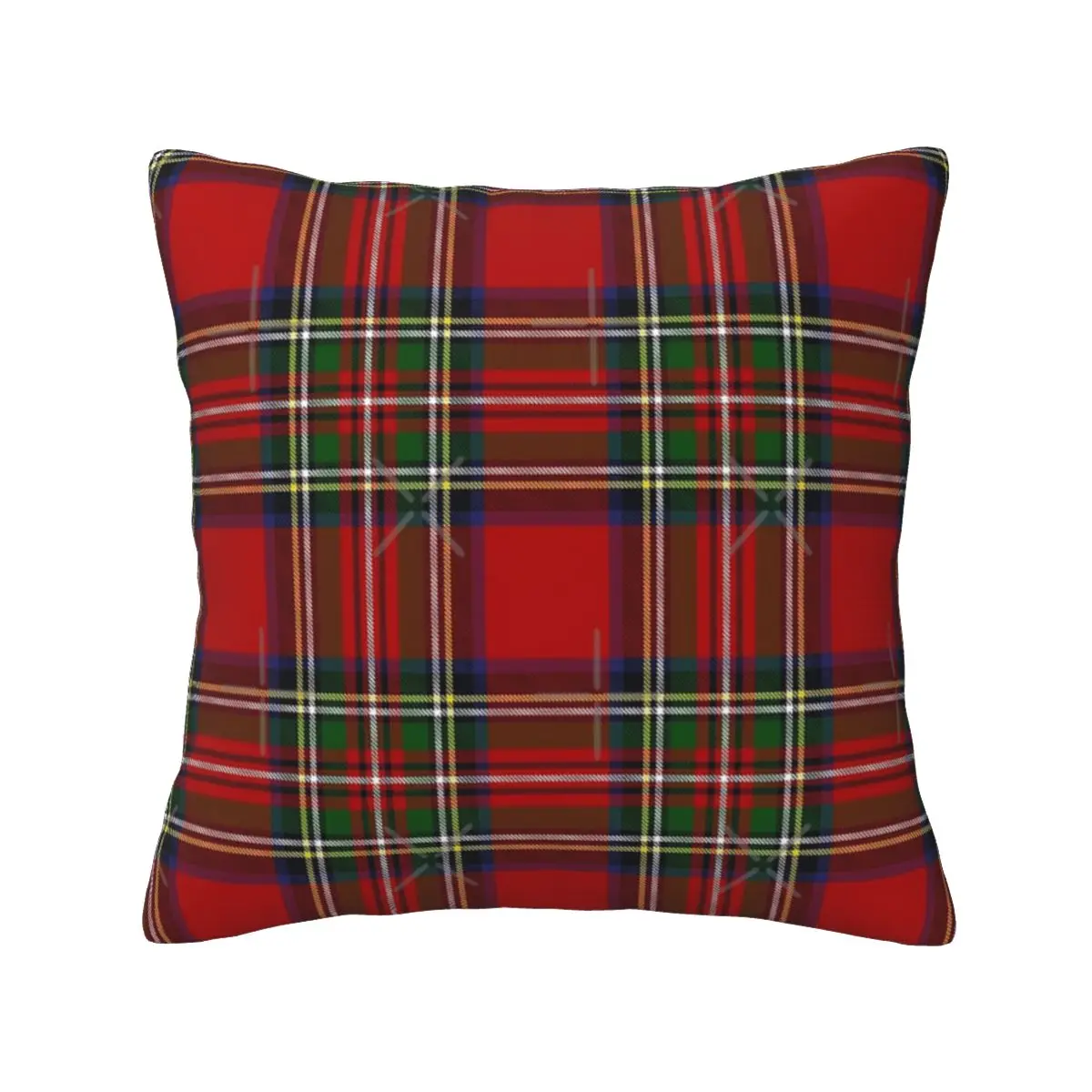 Royal Stewart Tartan Outdoor Cushion Cover Creative Geometric Pillow Cover Soft Pillow Home Decor Car Chair Cushion