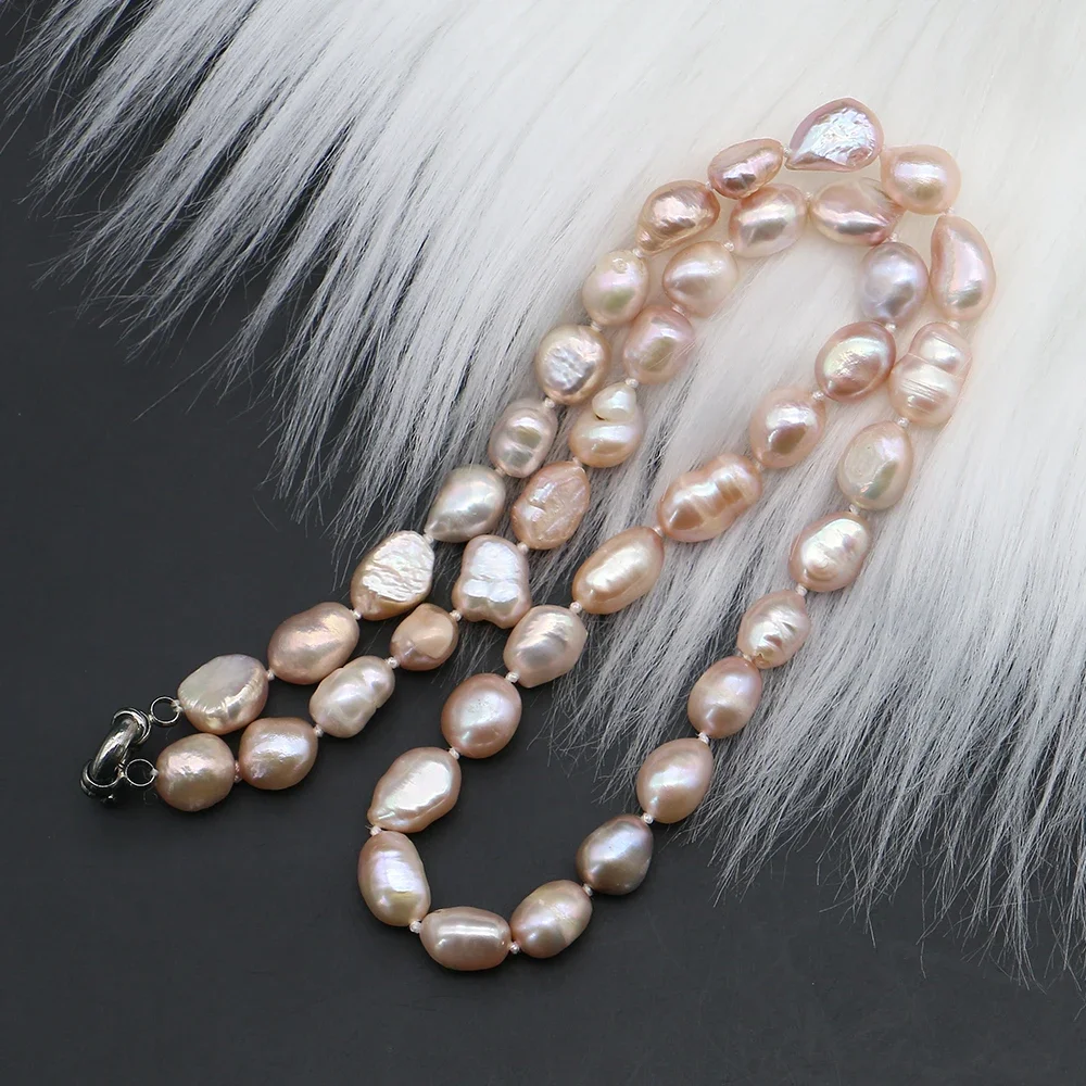 Simple Natural Mother-of-pearl Necklace Straight Hole Stringing Neck Jewelry for Women Fashion Clothes Matching Wedding Gifts