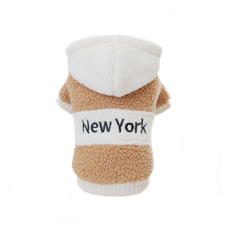 Thicken Warm Sherpa Fleece Dog Coat Winter Dog Clothes for Small Medium Dogs, Puppy Hooded Sweater Yorkie Chihuahua Pet Apparel image 2