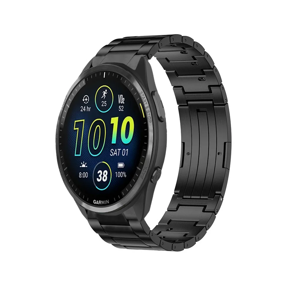 22mm 20mm 티타늄 스트랩 가민 포러너 570 970 965 265 55 165 265 뮤직 퀵 릴리즈 팔찌 가민 액티브 6 5 베뉴 3